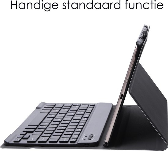 NoXx Hoesje Geschikt voor Samsung Galaxy Tab A7 Lite Hoesje Toetsenbord Hoes - Hoes Geschikt voor Samsung Tab A7 Lite Keyboard Case Book Cover - Zwart