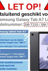 Nomfy Hoes Geschikt voor Samsung Galaxy Tab A7 Lite Hoes Toetsenbord Hoes Case Book Cover Hoesje - Hoesje Geschikt voor Samsung Tab A7 Lite Keyboard Hoes - Zwart