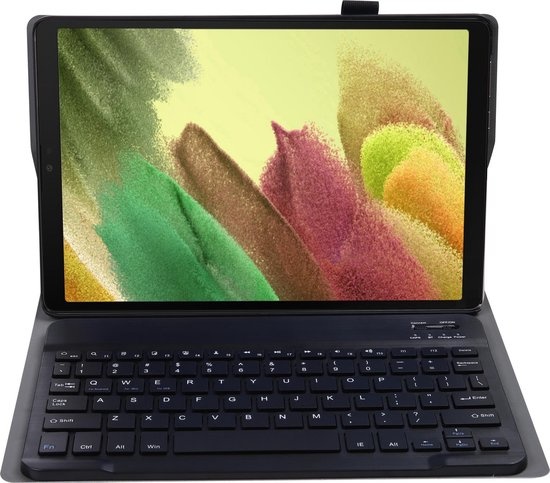 Nomfy Hoes Geschikt voor Samsung Galaxy Tab A7 Lite Hoes Toetsenbord Hoes Case Book Cover Hoesje - Hoesje Geschikt voor Samsung Tab A7 Lite Keyboard Hoes - Zwart