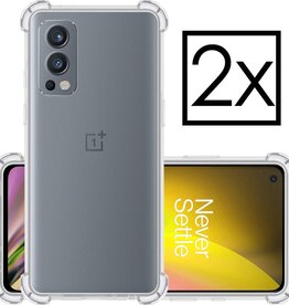 NoXx NoXx OnePlus Nord 2 Hoesje Shockproof Transparant - 2 PACK