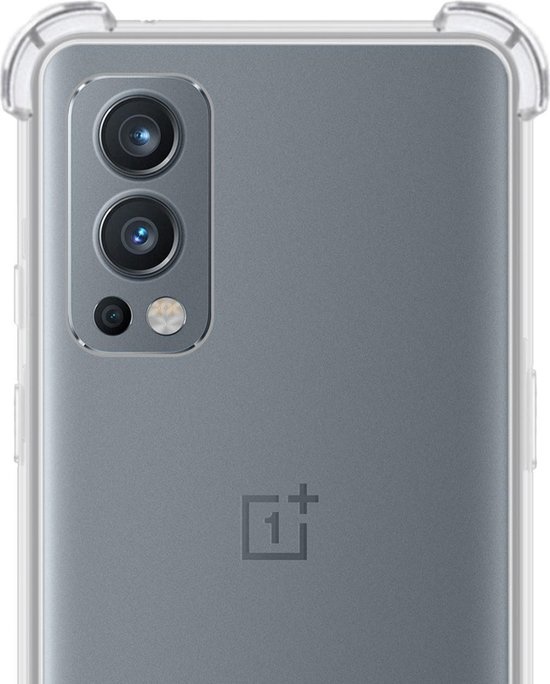 NoXx Hoes Geschikt voor OnePlus Nord 2 Hoesje Siliconen Cover Shock Proof Back Case Shockproof Hoes - Transparant - 2x