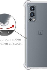 Nomfy Hoesje Geschikt voor OnePlus Nord 2 Hoesje Shock Proof Cover Case Shockproof - Hoes Geschikt voor OnePlus Nord 2 Hoes Siliconen Back Case - Transparant - 2 PACK