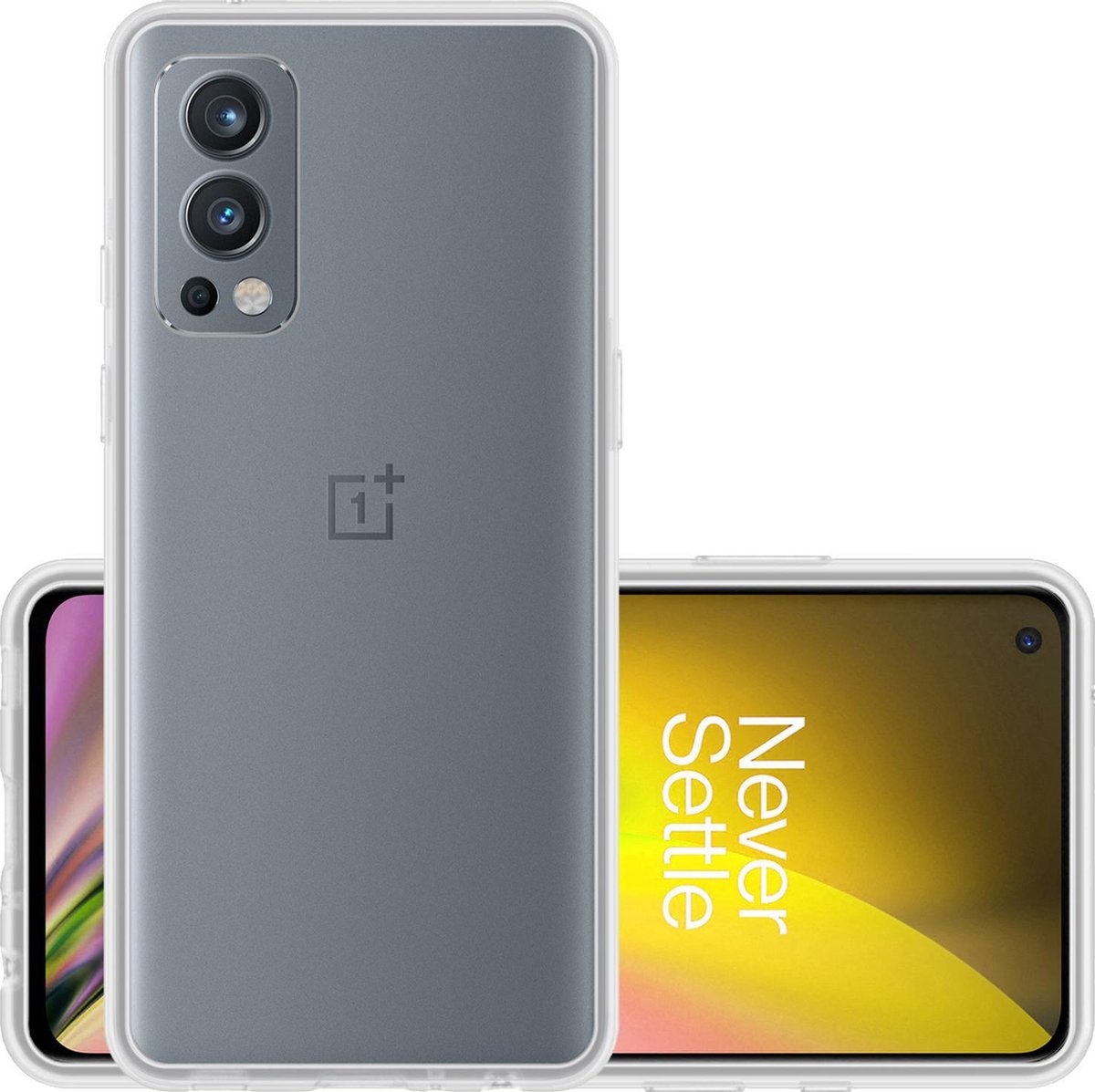 NoXx Hoes Geschikt voor OnePlus Nord 2 Hoesje Cover Siliconen Back Case Hoes - Transparant