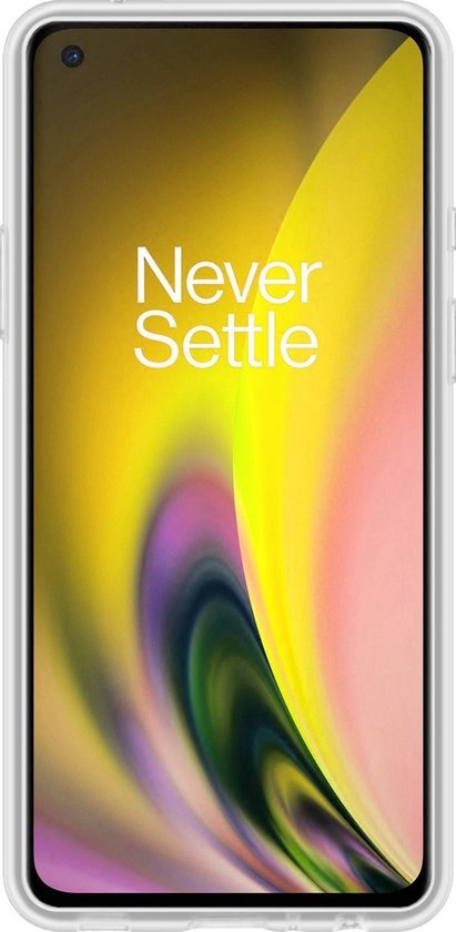 NoXx Hoes Geschikt voor OnePlus Nord 2 Hoesje Cover Siliconen Back Case Hoes - Transparant - 2x