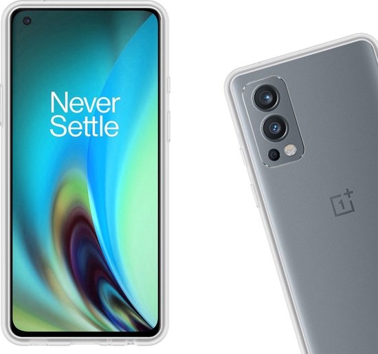 Nomfy Hoesje Geschikt voor OnePlus Nord 2 Hoesje Siliconen Cover Case - Hoes Geschikt voor OnePlus Nord 2 Hoes Back Case - 2-PACK - Transparant