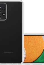 NoXx Hoes Geschikt voor Samsung A52s Hoesje Cover Siliconen Back Case Hoes - Transparant