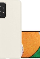 NoXx Hoes Geschikt voor Samsung A52s Hoesje Cover Siliconen Back Case Hoes - Wit