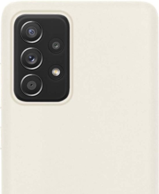NoXx Hoes Geschikt voor Samsung A52s Hoesje Cover Siliconen Back Case Hoes - Wit