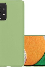 NoXx Hoes Geschikt voor Samsung A52s Hoesje Cover Siliconen Back Case Hoes - Groen