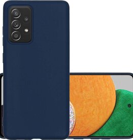 NoXx NoXx Samsung Galaxy A52s hoesje siliconen - Donkerblauw