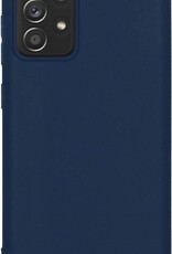 NoXx Hoes Geschikt voor Samsung A52s Hoesje Cover Siliconen Back Case Hoes - Donkerblauw