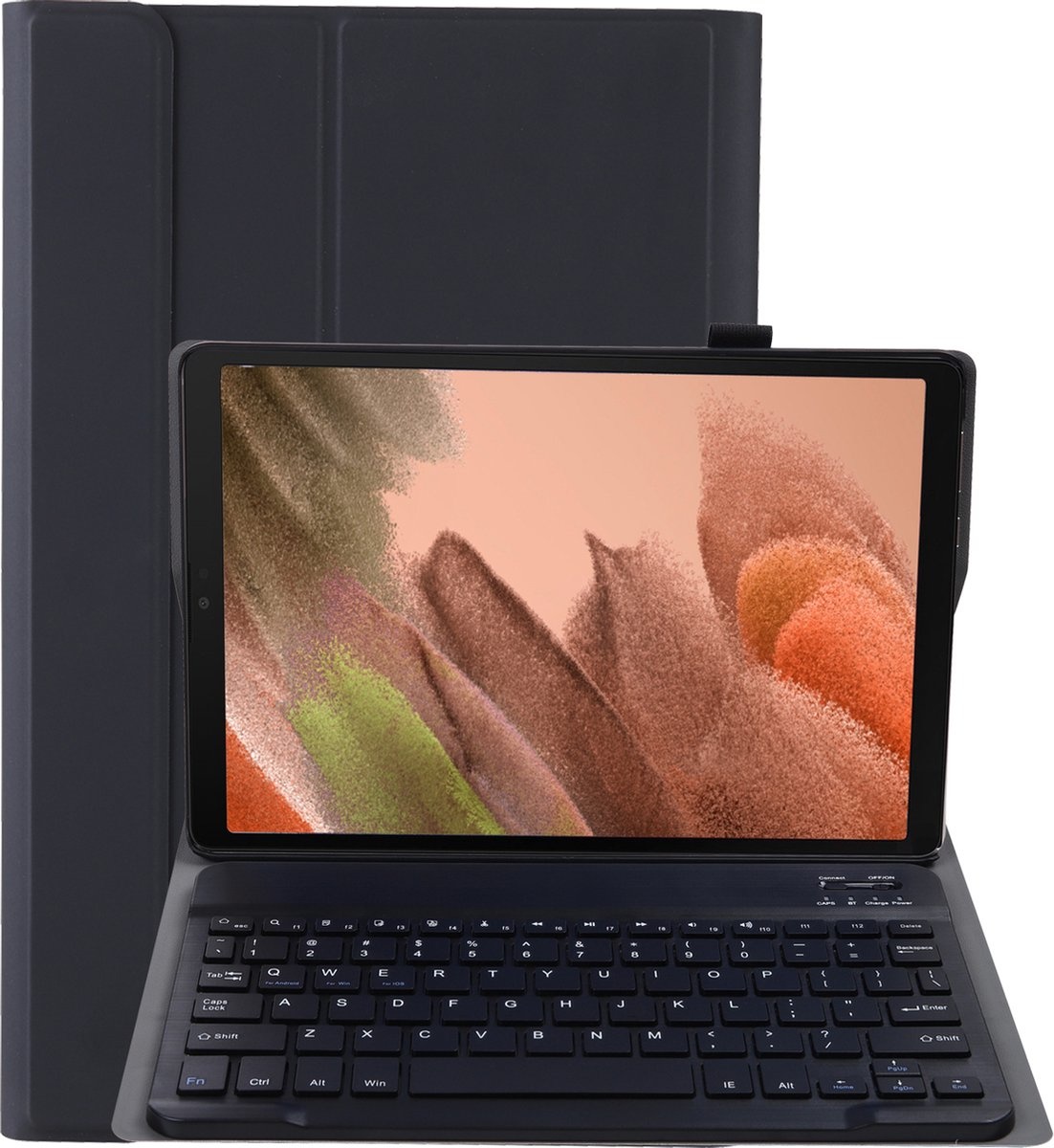 NoXx Hoesje Geschikt voor Samsung Galaxy Tab A7 Lite Hoesje Toetsenbord Hoes - Hoes Geschikt voor Samsung Tab A7 Lite Keyboard Case Book Cover - Zwart