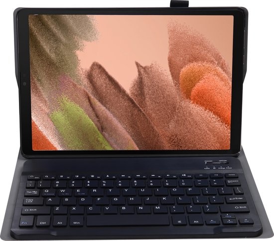 NoXx Hoesje Geschikt voor Samsung Galaxy Tab A7 Lite Hoesje Toetsenbord Hoes - Hoes Geschikt voor Samsung Tab A7 Lite Keyboard Case Book Cover - Zwart