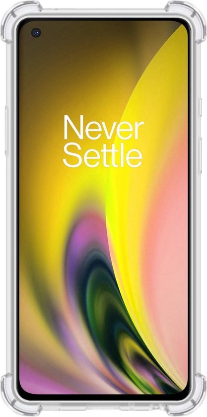 NoXx Hoes Geschikt voor OnePlus Nord 2 Hoesje Siliconen Cover Shock Proof Back Case Shockproof Hoes - Transparant