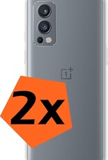 Nomfy Hoesje Geschikt voor OnePlus Nord 2 Hoesje Siliconen Cover Case - Hoes Geschikt voor OnePlus Nord 2 Hoes Back Case - 2-PACK - Transparant