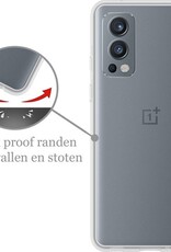 Nomfy Hoesje Geschikt voor OnePlus Nord 2 Hoesje Siliconen Cover Case - Hoes Geschikt voor OnePlus Nord 2 Hoes Back Case - 2-PACK - Transparant