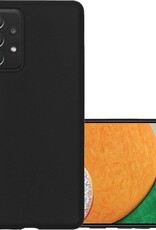 NoXx Hoes Geschikt voor Samsung A52s Hoesje Cover Siliconen Back Case Hoes - Zwart