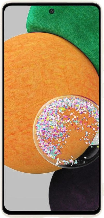 NoXx Hoes Geschikt voor Samsung A52s Hoesje Cover Siliconen Back Case Hoes - Wit