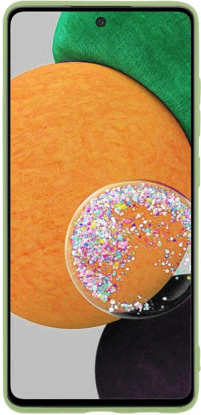 NoXx Hoes Geschikt voor Samsung A52s Hoesje Cover Siliconen Back Case Hoes - Groen