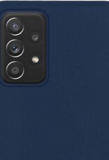 NoXx Hoes Geschikt voor Samsung A52s Hoesje Cover Siliconen Back Case Hoes - Donkerblauw