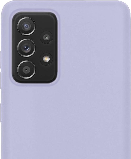 NoXx Hoes Geschikt voor Samsung A52s Hoesje Cover Siliconen Back Case Hoes - Lila