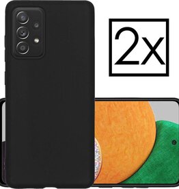 NoXx 2 PACK - NoXx Samsung Galaxy A52s hoesje siliconen - Zwart