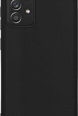 NoXx Hoes Geschikt voor Samsung A52s Hoesje Cover Siliconen Back Case Hoes - Zwart - 2x
