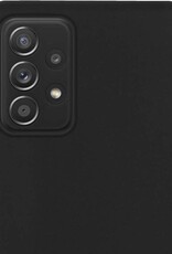 NoXx Hoes Geschikt voor Samsung A52s Hoesje Cover Siliconen Back Case Hoes - Zwart - 2x