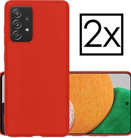 NoXx 2 PACK - NoXx Samsung Galaxy A52s hoesje siliconen - Rood
