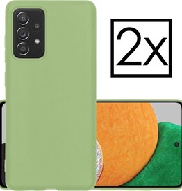 NoXx 2 PACK - NoXx Samsung Galaxy A52s hoesje siliconen - Groen