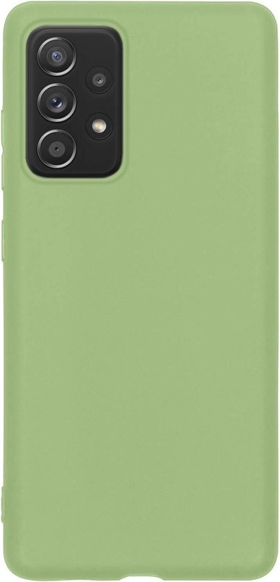 NoXx Hoes Geschikt voor Samsung A52s Hoesje Cover Siliconen Back Case Hoes - Groen - 2x