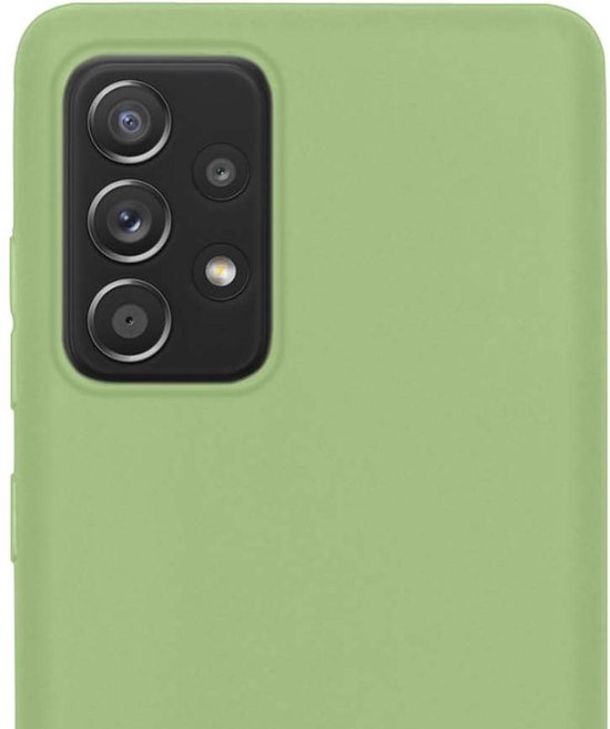 NoXx Hoes Geschikt voor Samsung A52s Hoesje Cover Siliconen Back Case Hoes - Groen - 2x