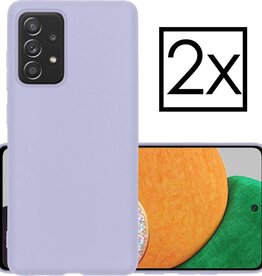 NoXx 2 PACK - NoXx Samsung Galaxy A52s hoesje siliconen - Lila
