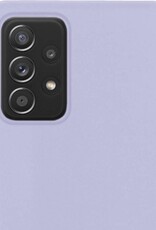 NoXx Hoes Geschikt voor Samsung A52s Hoesje Cover Siliconen Back Case Hoes - Lila - 2x