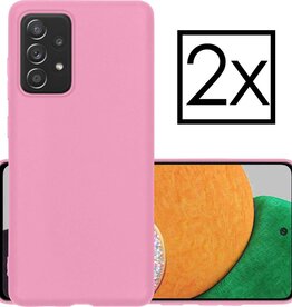 NoXx 2 PACK - NoXx Samsung Galaxy A52s hoesje siliconen - Roze