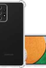 NoXx Hoes Geschikt voor Samsung A52s Hoesje Siliconen Cover Shock Proof Back Case Shockproof Hoes - Transparant