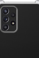 NoXx Hoes Geschikt voor Samsung A52s Hoesje Siliconen Cover Shock Proof Back Case Shockproof Hoes - Transparant