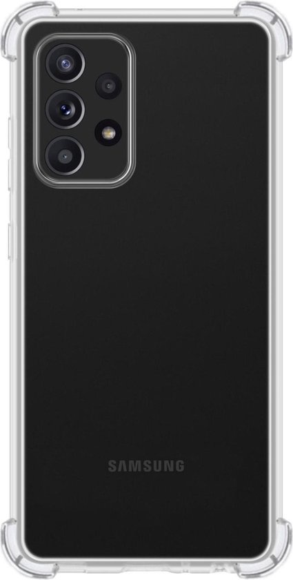 NoXx Hoes Geschikt voor Samsung A52s Hoesje Siliconen Cover Shock Proof Back Case Shockproof Hoes - Transparant - 2x