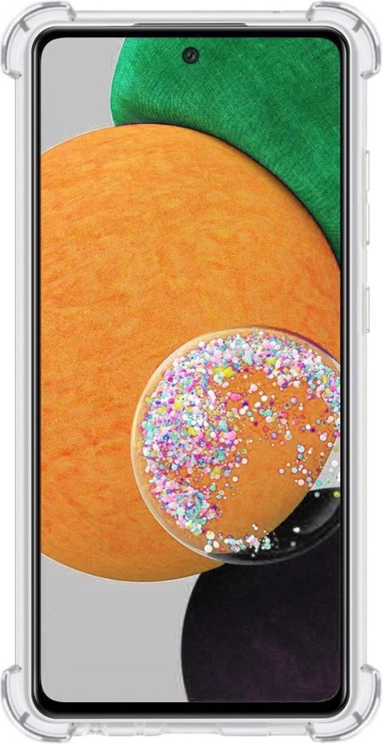 NoXx Hoes Geschikt voor Samsung A52s Hoesje Siliconen Cover Shock Proof Back Case Shockproof Hoes - Transparant - 2x