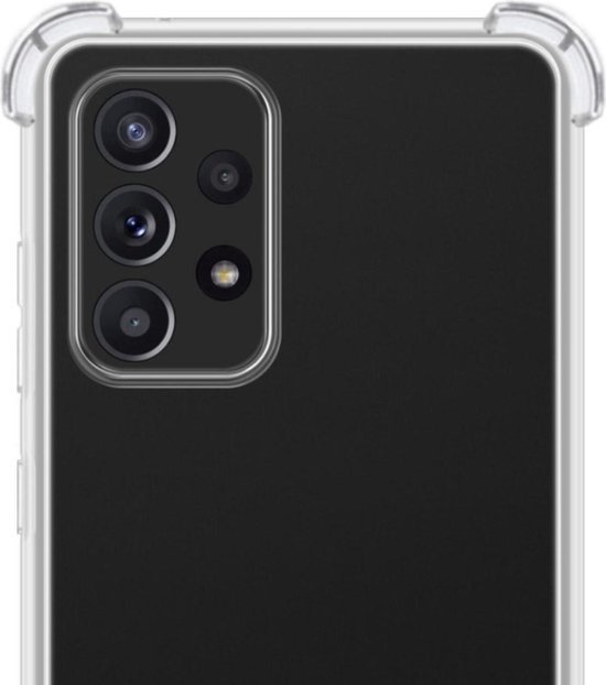 NoXx Hoes Geschikt voor Samsung A52s Hoesje Siliconen Cover Shock Proof Back Case Shockproof Hoes - Transparant - 2x