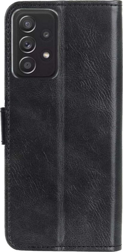 NoXx Hoes Geschikt voor Samsung A52s Hoesje Book Case Hoes Flip Cover Wallet Bookcase - Zwart