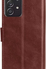 NoXx Hoes Geschikt voor Samsung A52s Hoesje Book Case Hoes Flip Cover Wallet Bookcase - Bruin