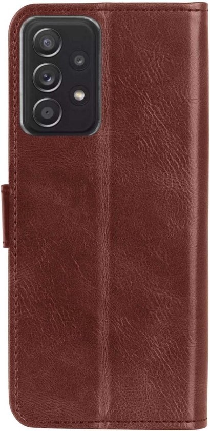 NoXx Hoes Geschikt voor Samsung A52s Hoesje Book Case Hoes Flip Cover Wallet Bookcase - Bruin