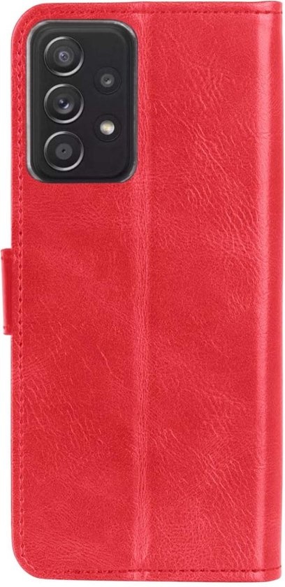 NoXx Hoes Geschikt voor Samsung A52s Hoesje Book Case Hoes Flip Cover Wallet Bookcase - Rood