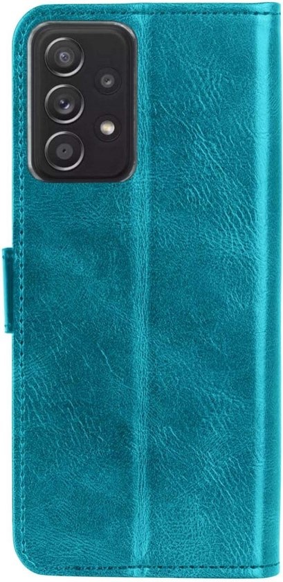 NoXx Hoes Geschikt voor Samsung A52s Hoesje Book Case Hoes Flip Cover Wallet Bookcase - Turquoise