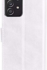 NoXx Hoes Geschikt voor Samsung A52s Hoesje Book Case Hoes Flip Cover Wallet Bookcase - Wit