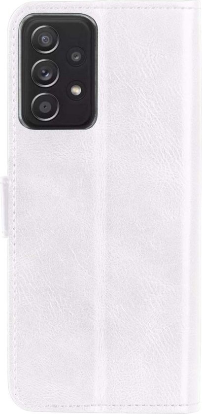 NoXx Hoes Geschikt voor Samsung A52s Hoesje Book Case Hoes Flip Cover Wallet Bookcase - Wit