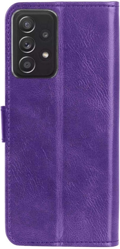 NoXx Hoes Geschikt voor Samsung A52s Hoesje Book Case Hoes Flip Cover Wallet Bookcase - Paars