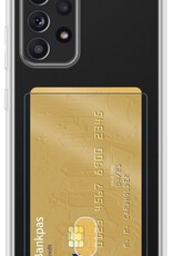 Nomfy Hoesje Geschikt voor Samsung A52s Hoesje Pasjeshouder Shockproof Pas Houder - Hoesje Geschikt voor Samsung Galaxy A52s 5G Hoes Met Kaarthouder - Transparant