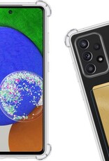 Nomfy Hoesje Geschikt voor Samsung A52s Hoesje Pasjeshouder Shockproof Pas Houder - Hoesje Geschikt voor Samsung Galaxy A52s 5G Hoes Met Kaarthouder - Transparant - 2 PACK